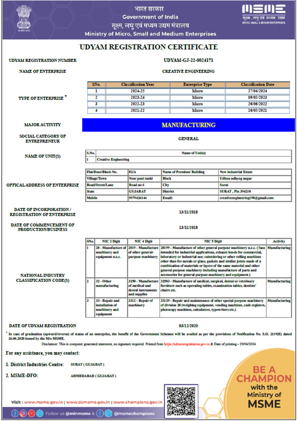 Udyam Certification