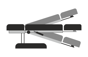 Auto lumbar flexion and extension with targeting option of lumbar disc